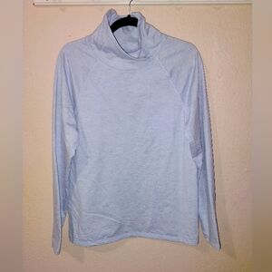 Apana Size Large Light Blue Lightweight Turtleneck Pullover